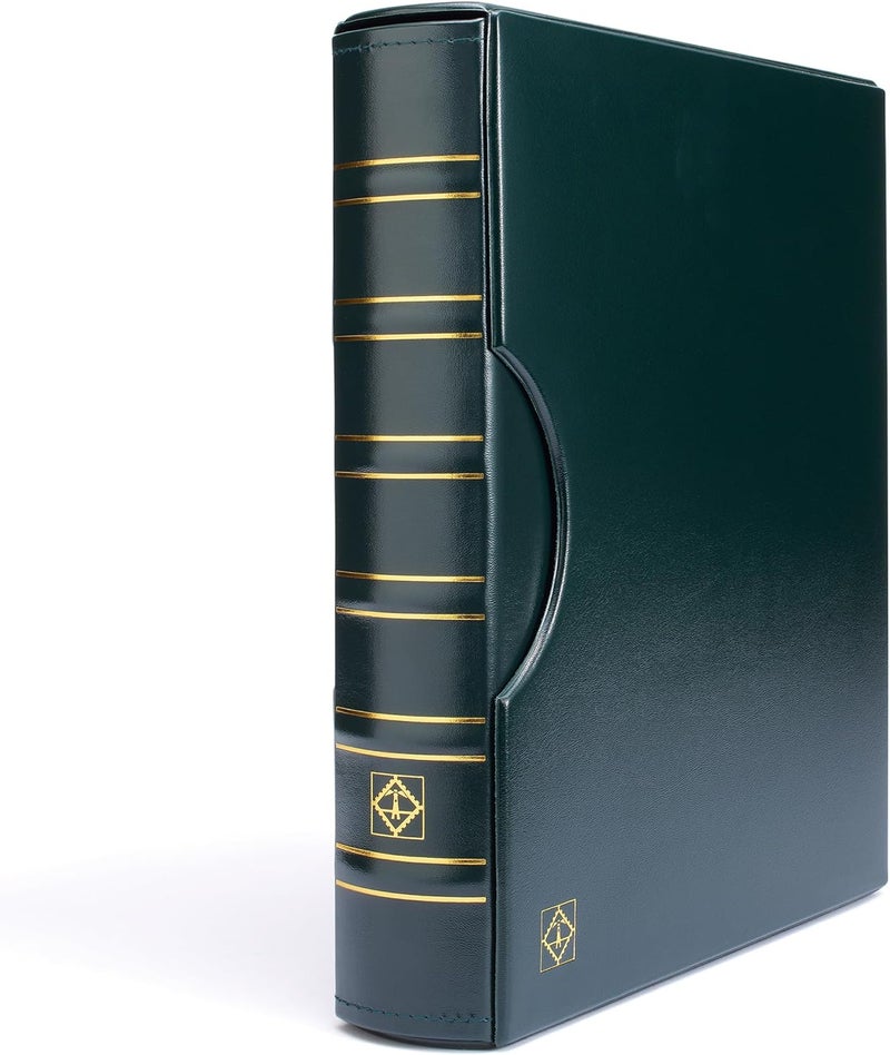 Lighthouse - GRANDE Classic Currency Album Set, 3-Ring Binder with 20 Pages for 80 Raw Modern US Banknotes - Green - Image 1